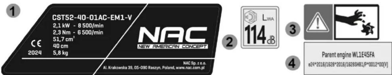 NAC CST52-40-01AC-EM1-V - Inne oznaczenia na maszynie - 1