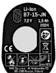 NAC PRB72-JN2 - Inne oznaczenia na maszynie - 2