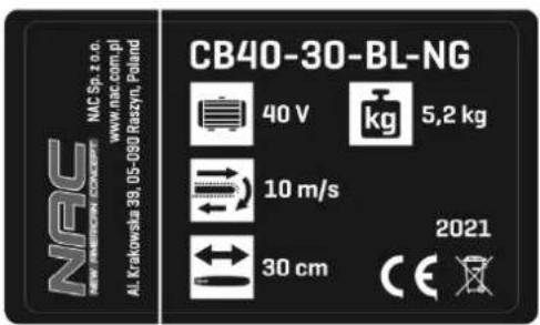 NAC CB40-30-BL-NG - OPIS STRON GRAFICZNYCH I PIKTOGRAMÓW - 2