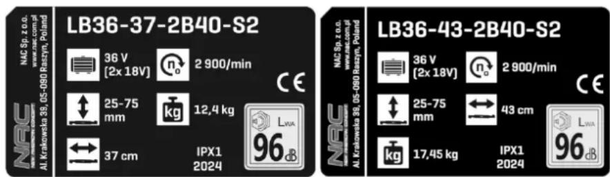 NAC LB36-43-2B40-S2 - OPIS STRON GRAFICZNYCH I PIKTOGRAMÓW - 2