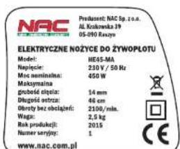 NAC HE45-MA - Instrukcja Obsługi - 5
