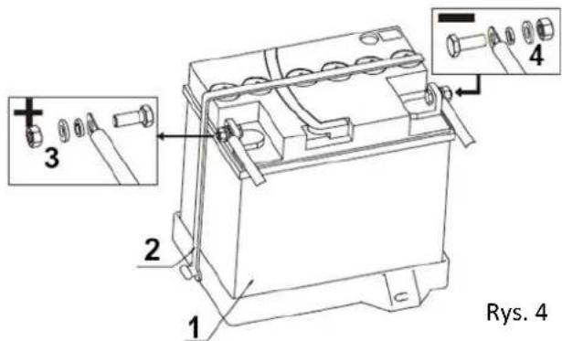 NAC UR-TR102-500BS-W - Podłączenie akumulatora - 1
