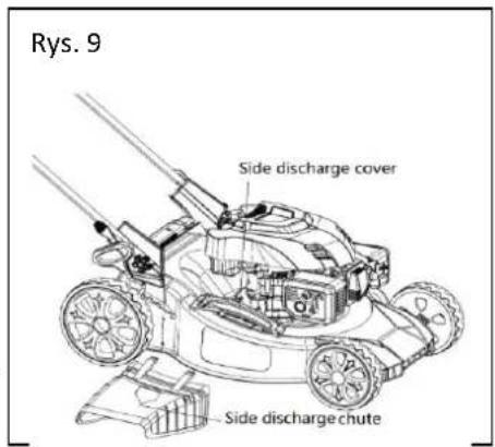 Rys. 9 Side discharge cover Side discharge chute
