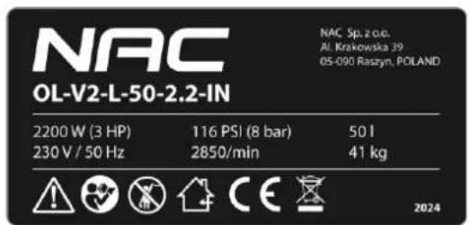 NAC OL-V2-L-50-2.2-IN - DANE TECHNICZNE - 2