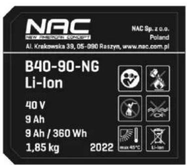 NAC B40-20-NG - OPIS STRON GRAFICZNYCH I PIKTOGRAMÓW - 5