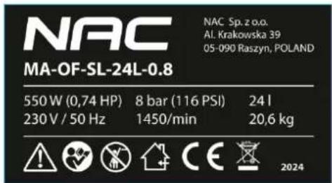 NAC MA-OF-SL-24L-0.8 - DANE TECHNICZNE - 2
