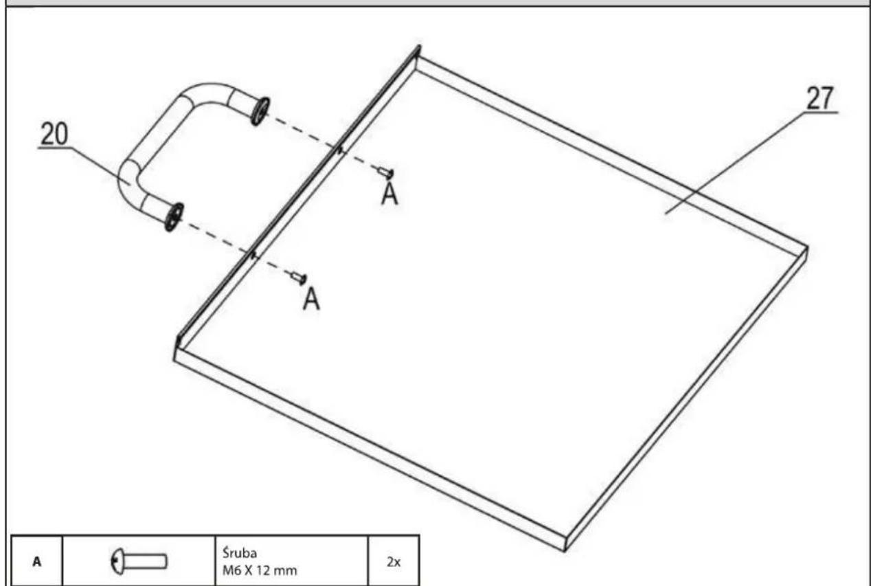 20 A A 27 A Śruba M6 X 12 mm 2x