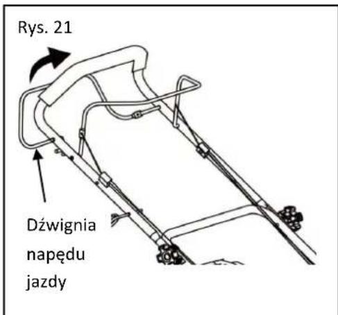 Rys. 21 Dźwignia napędu jazdy