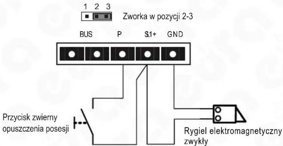 Eura VDP-60A5B - SCHEMATY POŁĄCZEŃ KASETY Z RYGLEM ELEKTROMEGNETYCZNYM - 1