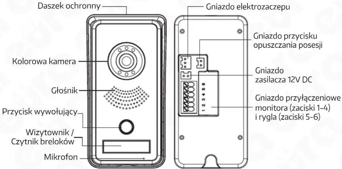 Eura VDP-33A3 - BUDOWA MODUŁU ZEWNETRZNEGO (KAMERY) - 1