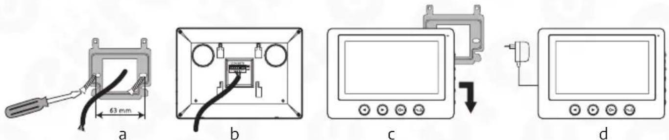 Eura VDP-33A3 - INSTALACJA MONITORA - 1