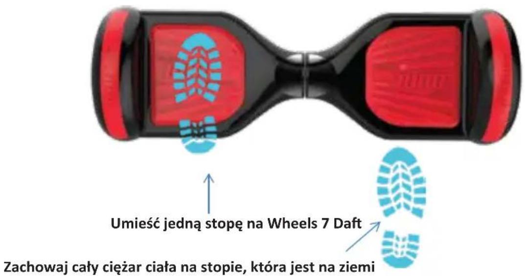 Umieść jedną stopę na Wheels 7 Daft Zachowaj cały ciężar ciała na stopie, która jest na ziemi