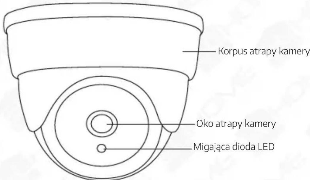 Korpus atrapy kamery Oko atrapy kamery Migająca dioda LED