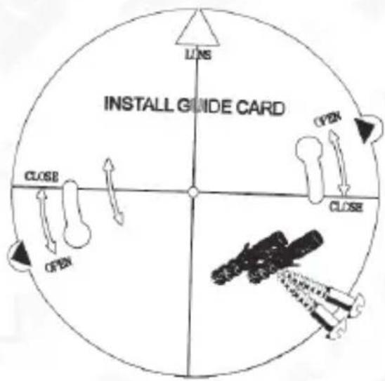 INSTALL GUIDE CARD LINS CLOSE OPEN CLOSE