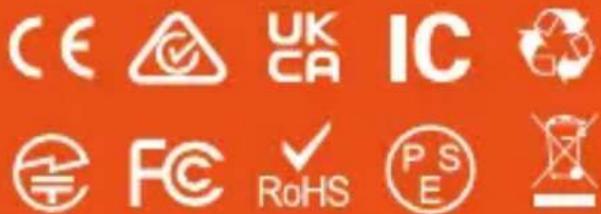 CE UK CA IC FC RoHS PSE