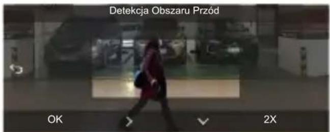 Detekcja Obszaru Przód OK > < 2X