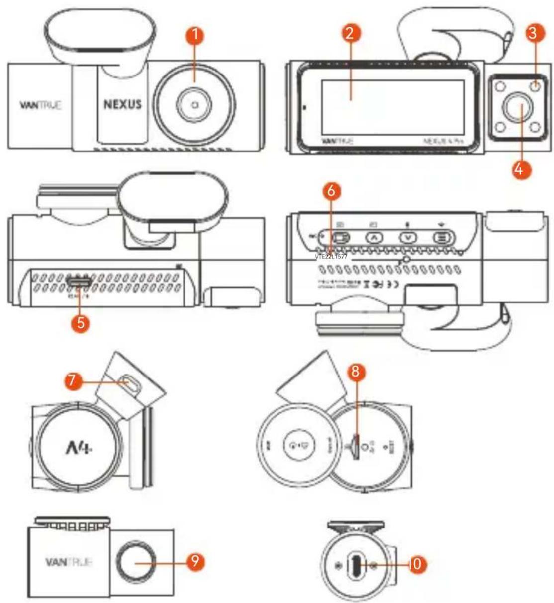 Vantrue Nexus N4 Pro - Budowa kamery - 1