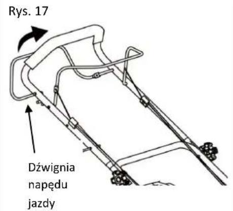Rys. 17 Dźwignia napędu jazdy