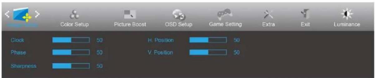 AOC G24G2U5 - Image Setup (Ustawienia obrazu) - 1