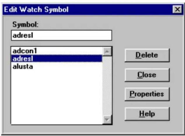 Microchip PIC12CR509A - Edit Watch Window Symbols - 1