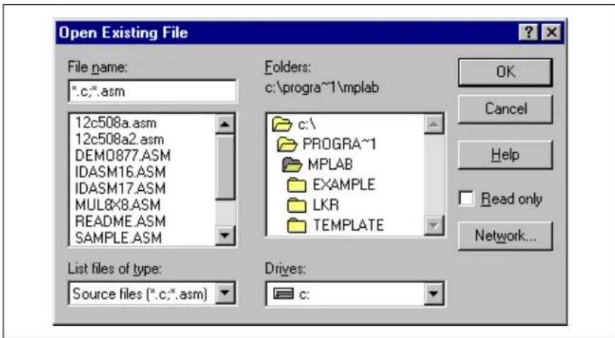 Microchip PIC12CR509A - Open Existing File - 1