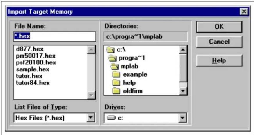 Microchip PIC12CR509A - Import to Target Memory - 1