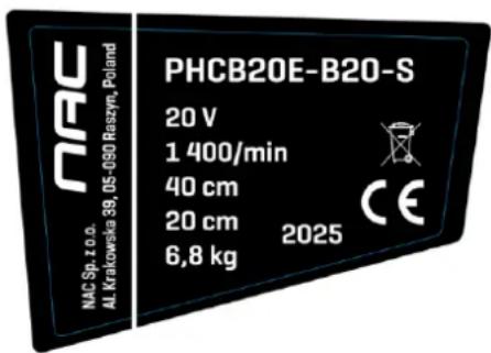 NAC PHCB20E-B20-S - OPIS STRON GRAFICZNYCH I PIKTOGRAMÓW - 2