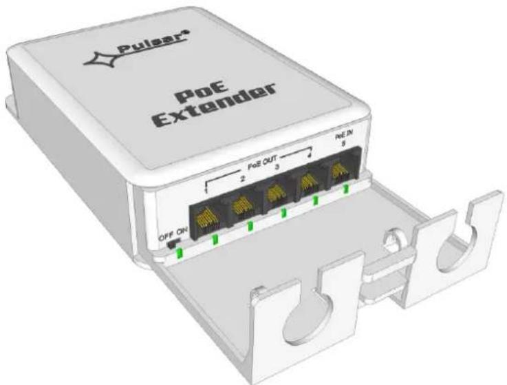 Pulsar® PoE Extender 2 3 4 5 POE OUT OFF ON RIN 5