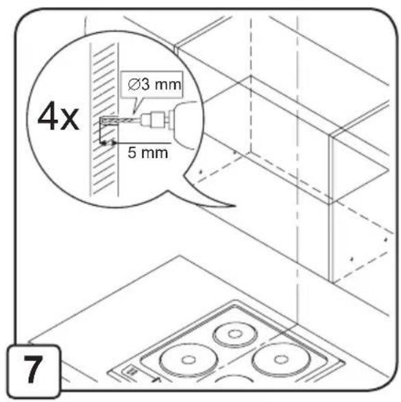 4x Ø3 mm 5 mm 7