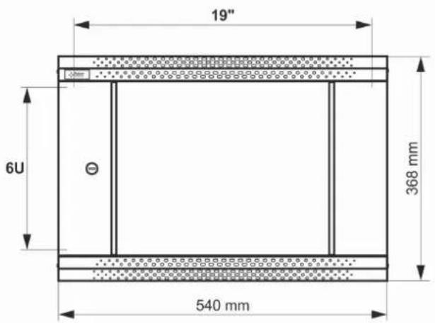19" 20mm 6U 368 mm 540 mm