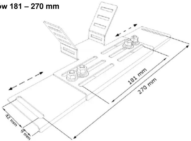 low 181 - 270 mm 181 mm 270 mm 42 mm 9 mm