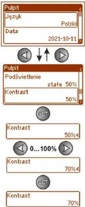 PULSAR HPSG3-12V10A-E-LCD - Ustawienie kontrastu. - 1