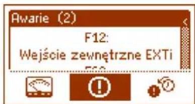 Awarie (2) F12: Wejście zewnętrzne EXTi