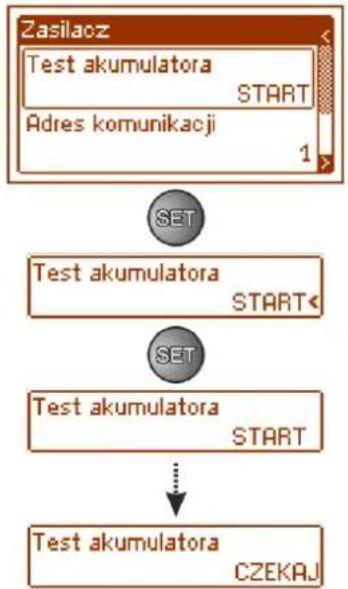PULSAR HPSG3-12V10A-E-LCD - Wykonanie testu akumulatora. - 1
