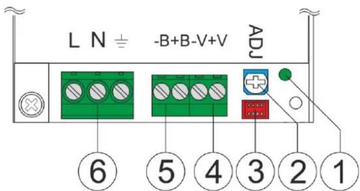 L N ± -B+B-V+V ADJ ⑥ ⑤ ④ ③ ② ①