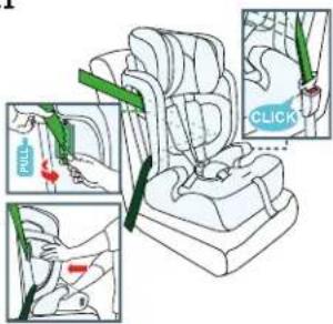 Kinderkraft Comfort Up I-Size - Chowanie pasów wewnętrznych - 1