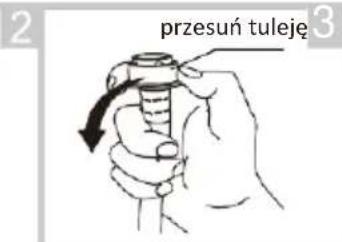 przesuń tuleję 3