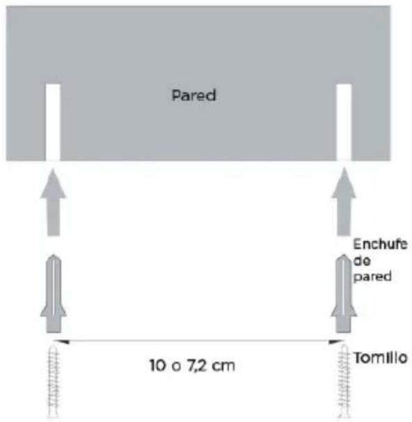 Pared Enchute de pared Tomillo 10 o 7,2 cm