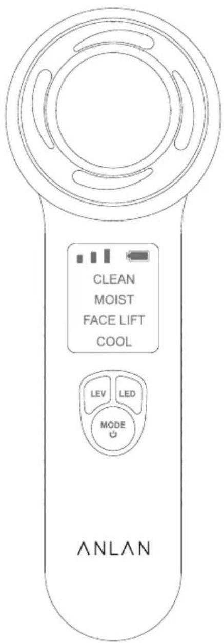 CLEAN MOIST FACE LIFT COOL LEV LED MODE ANLAN