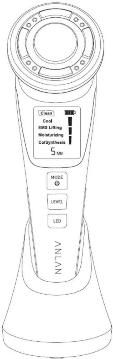 Clean Cool EMS Lifting Moisturizing ColSynthesis 5 Min MODE LEVEL LED NVLAN