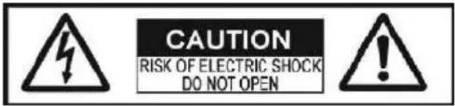 CAUTION RISK OF ELECTRIC SHOCK DO NOT OPEN