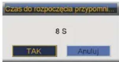 Czas do rozpoczęcia przypomni... 8 S TAK Anuluj