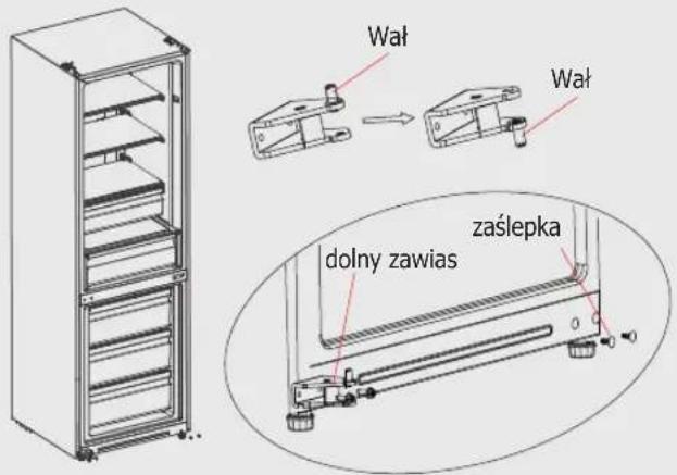TOSHIBA GR-RB308WE-DM - Drzwi prawe i lewe – zamiana - 7
