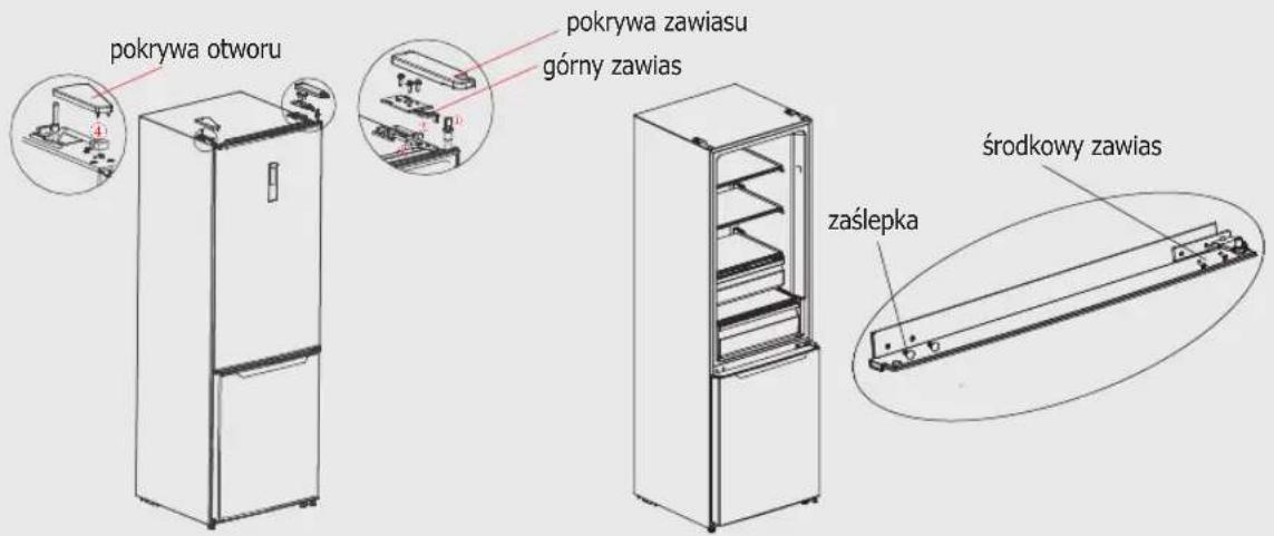 TOSHIBA GR-RB308WE-DM - Drzwi prawe i lewe – zamiana - 6