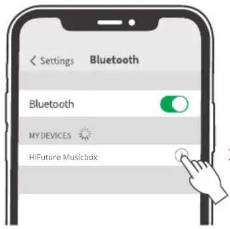Settings Bluetooth Bluetooth MY DEVICES HiFuture Musicbox