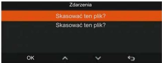 Zdarzenia Skasować ten plik? Skasować ten plik? OK