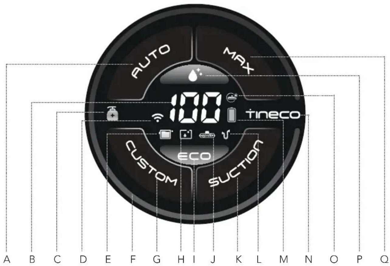 TINECO Floor One S7 Flashdry Pet - Wyświetlacz cyfrowy - 1