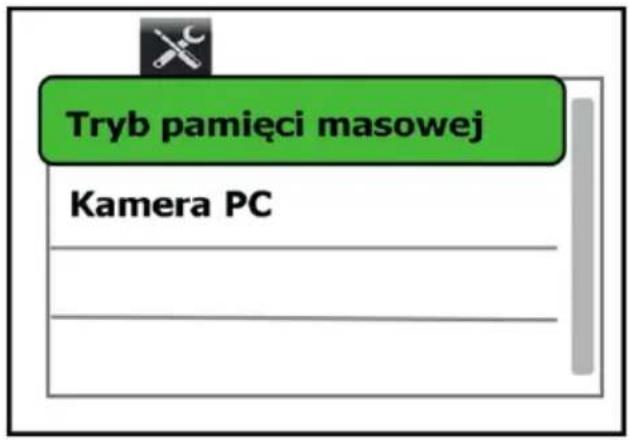Tryb pamięci masowej Kamera PC