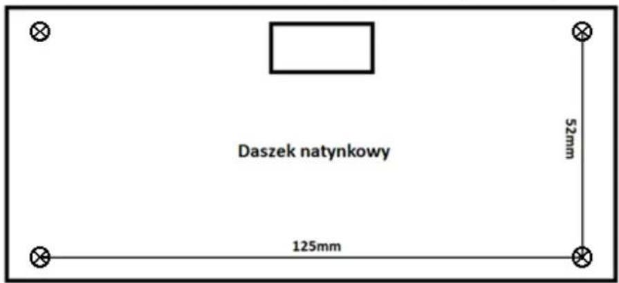 Daszek natynkowy 125mm 52mm