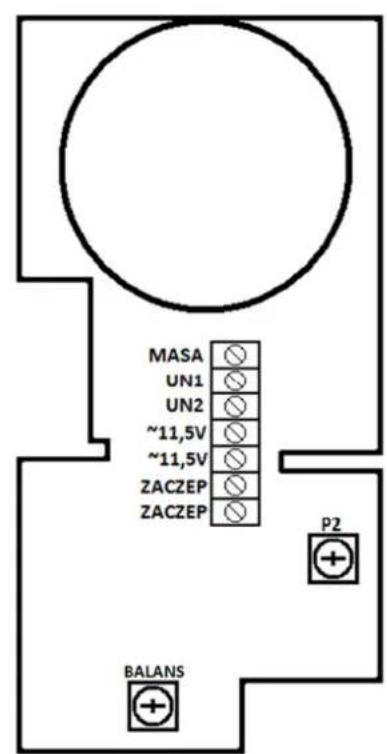 MASA UN1 UN2 ~11,5V ~11,5V ZACZEP ZACZEP P2 BALANS